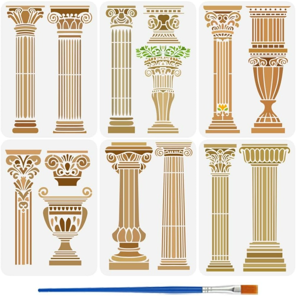 Photography Technique - 6 PCS Roman Column Stencils for