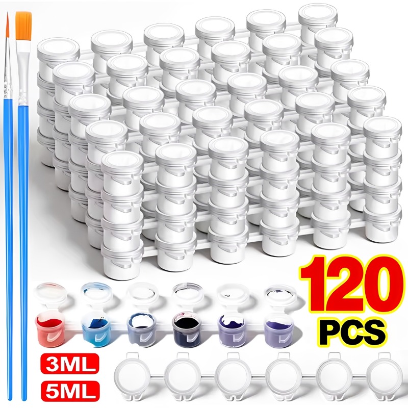 Photography Technique - 3/5ml Empty Paint Pots with Lid