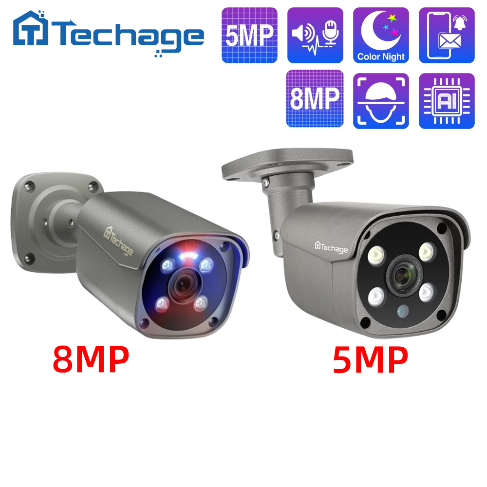 Photography With Ai - Techage 8MP 5MP 4MP POE Camera