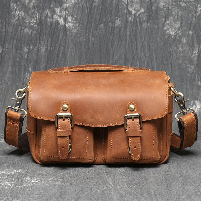 Photography Vintage Style - Vintage Top Layer Cowhide Leather Camera