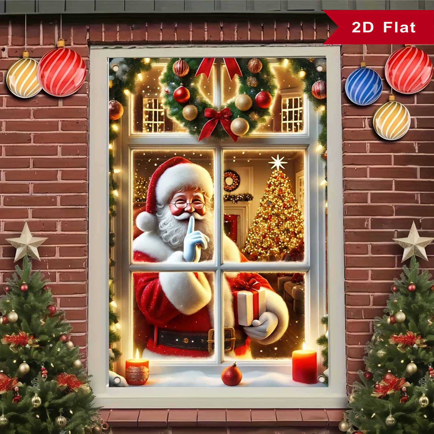 Merry Christmas Window Decorat - Photography Class ulasan dan harga