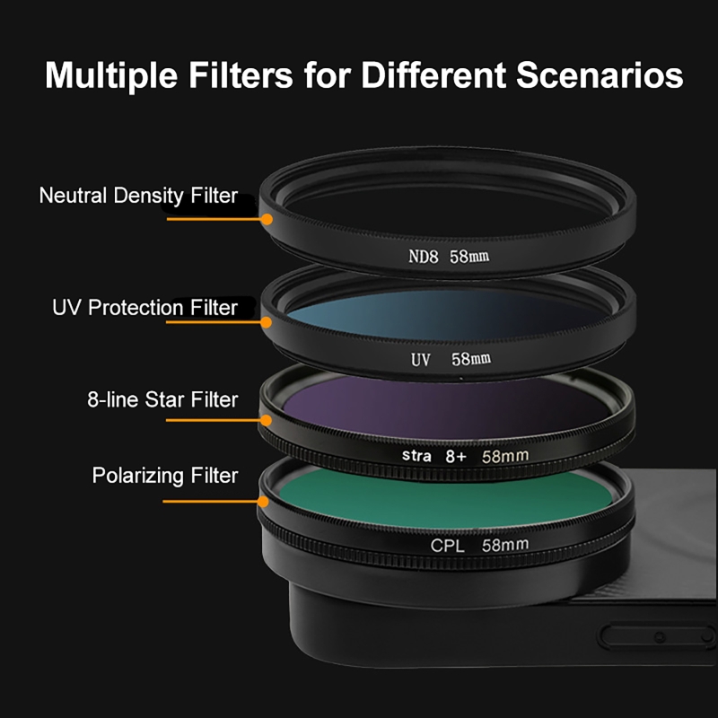 4 in 1 Lens 58mm Mobile Phone  - Photography Pro ulasan dan harga