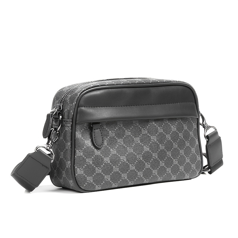 Men Classic Print PU Crossbody - Camera Wrist Strap ulasan dan harga