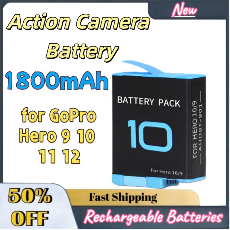 1800mAh Replacement Battery Ch - Gopro Action Camera Hero 12 Black ulasan dan harga