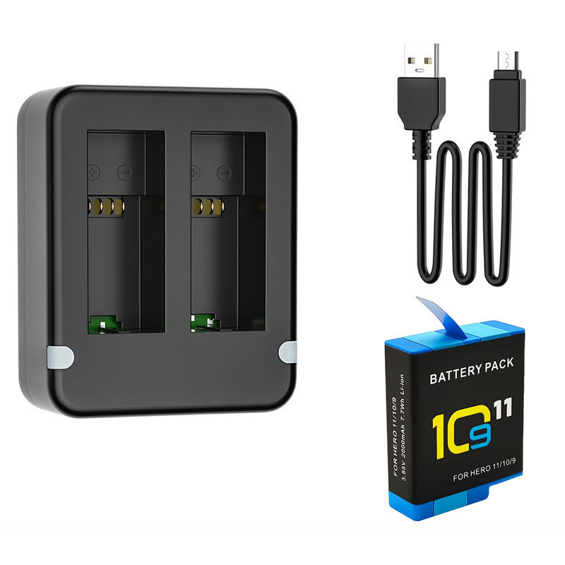 Dual Port Slot Double Battery  - Gopro Action Camera Hero 12 Black ulasan dan harga