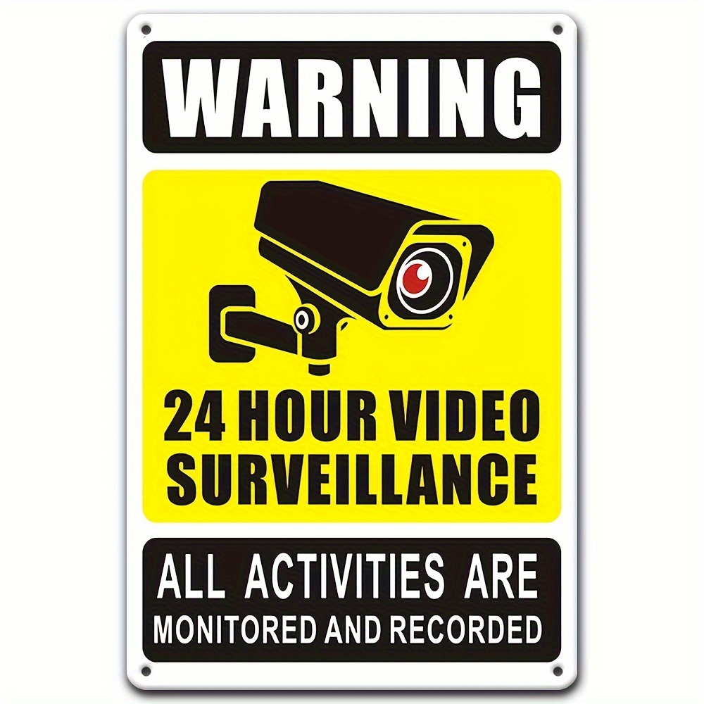 24/7 Video Surveillance Warnin - Photography Unit ulasan dan harga