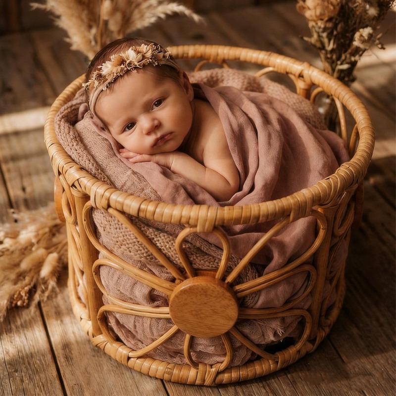 Retro Rattan Newborn Photograp - Photography Vintage Style ulasan dan harga