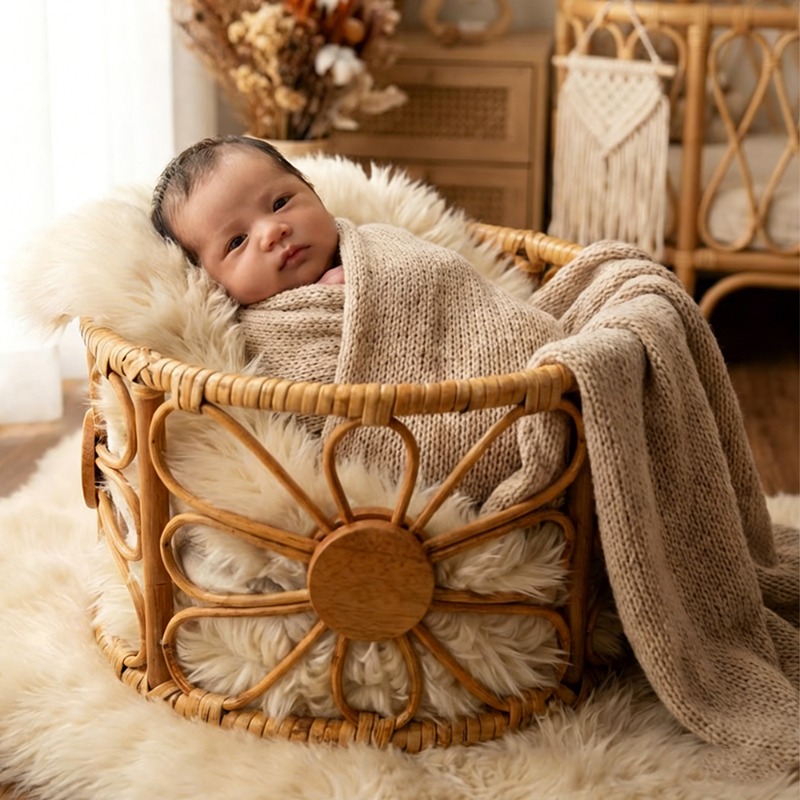 Retro Rattan Newborn Photograp - Photography Vintage Style ulasan dan harga