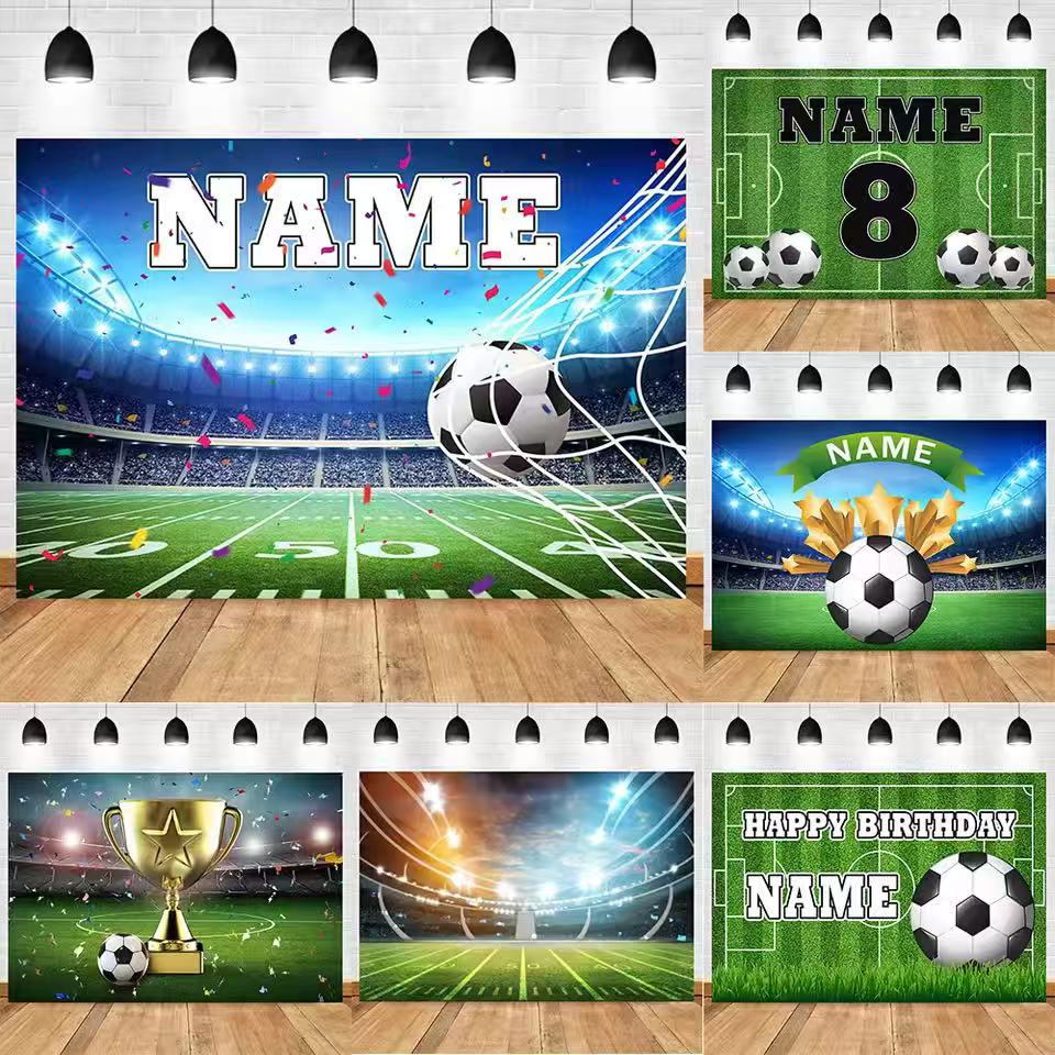 Football Backdrop Customize Na - Photography Awards ulasan dan harga