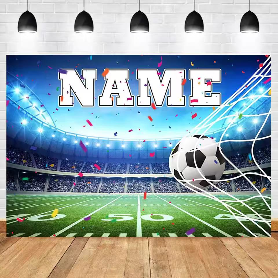 Football Backdrop Customize Na - Photography Awards ulasan dan harga