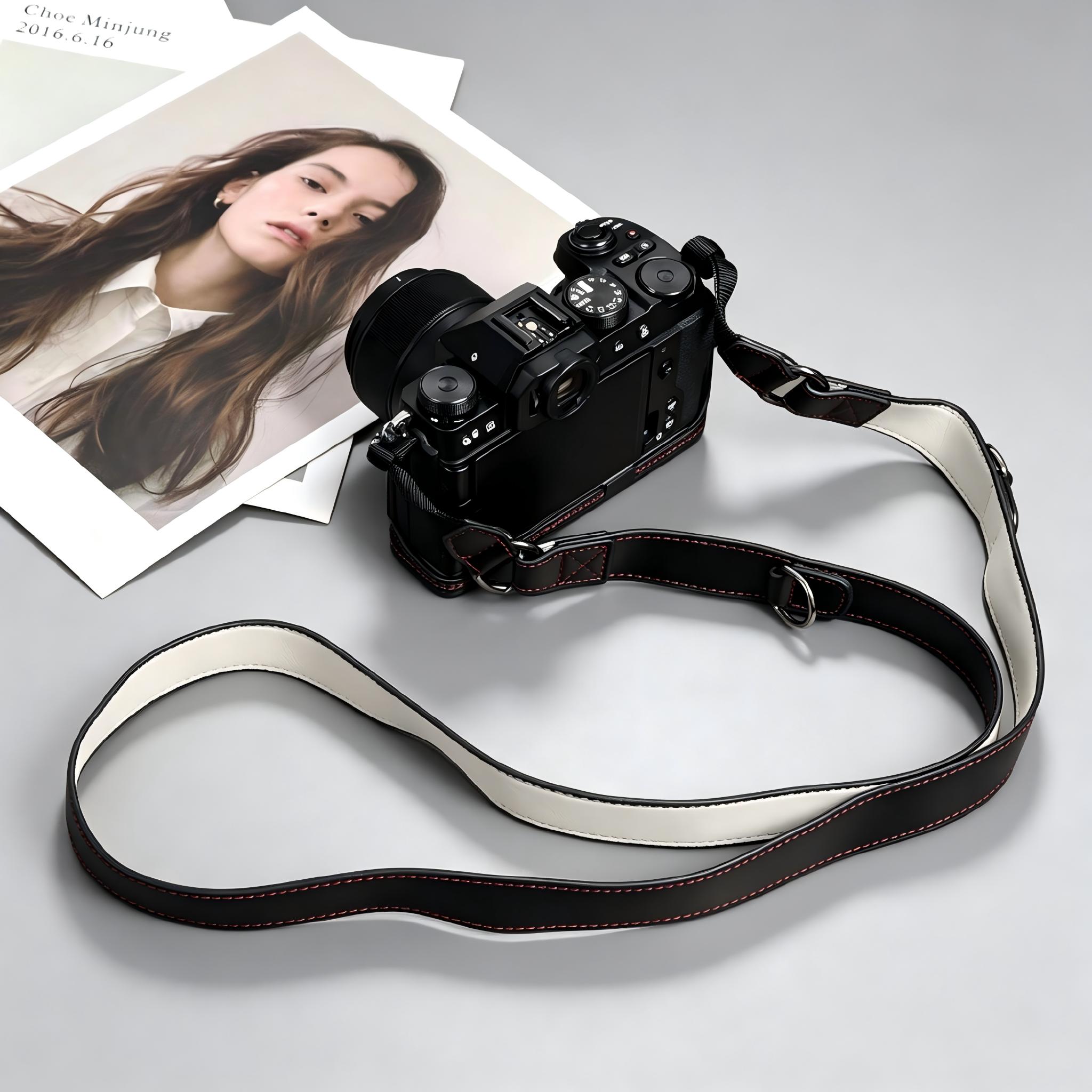 Retro Oily Wax Leather Camera  - Camera Strap Leather ulasan dan harga