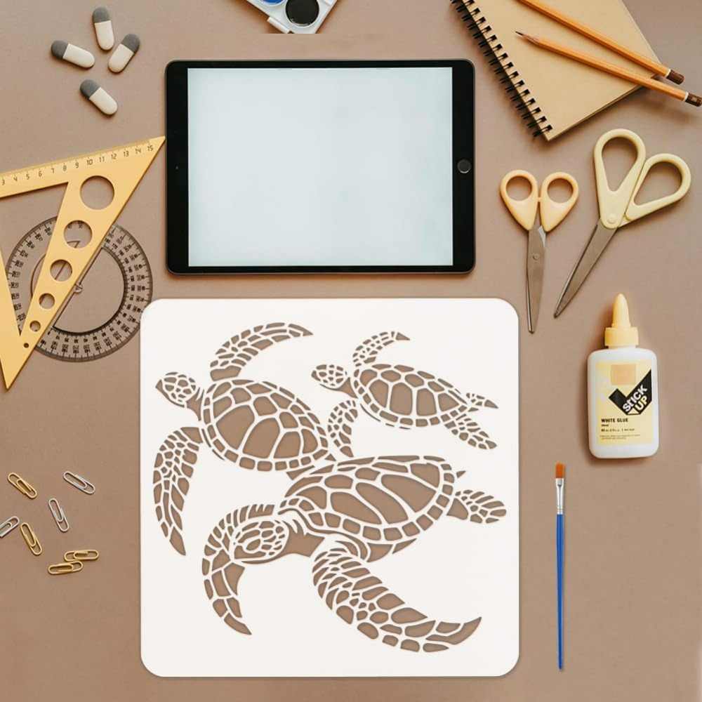 Turtles Stencil for Painting w - Photography Technique ulasan dan harga
