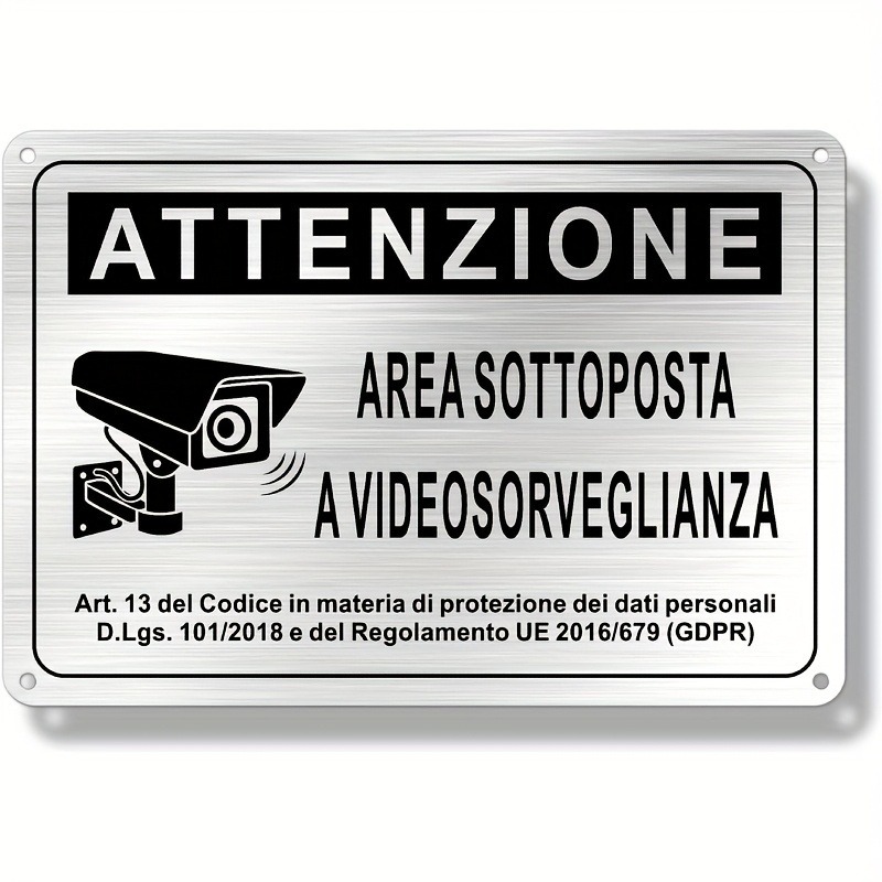 Italian Security Sign 20X30cm  - Photography Unit ulasan dan harga