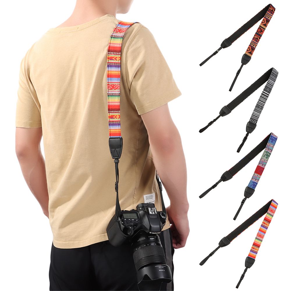 Ethnic Style Adjustable PU Lea - Camera Strap Leather ulasan dan harga