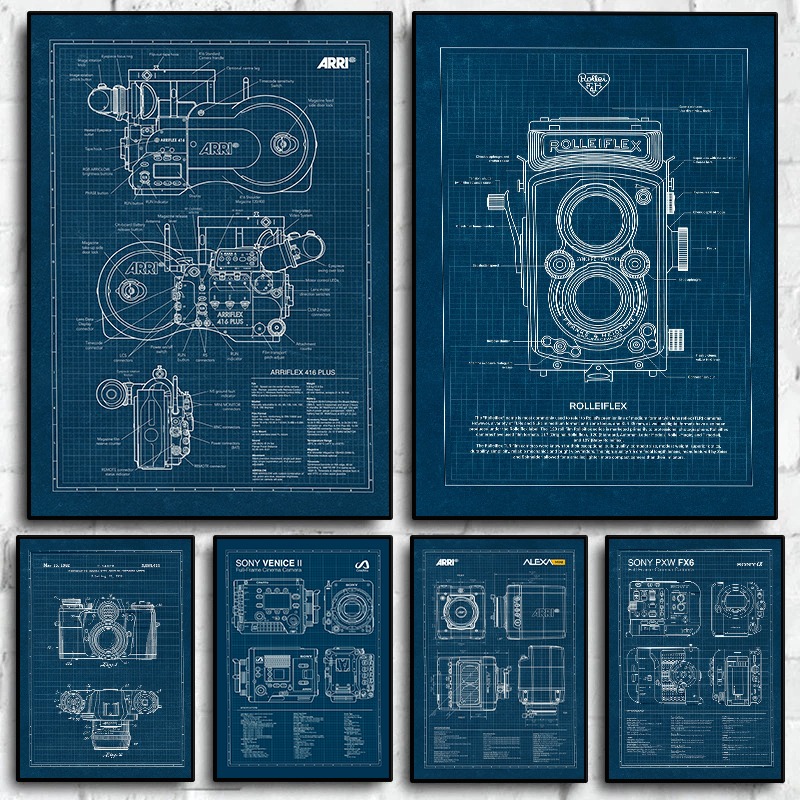 Vintage Leica Camera Blueprint - Photography Unit ulasan dan harga